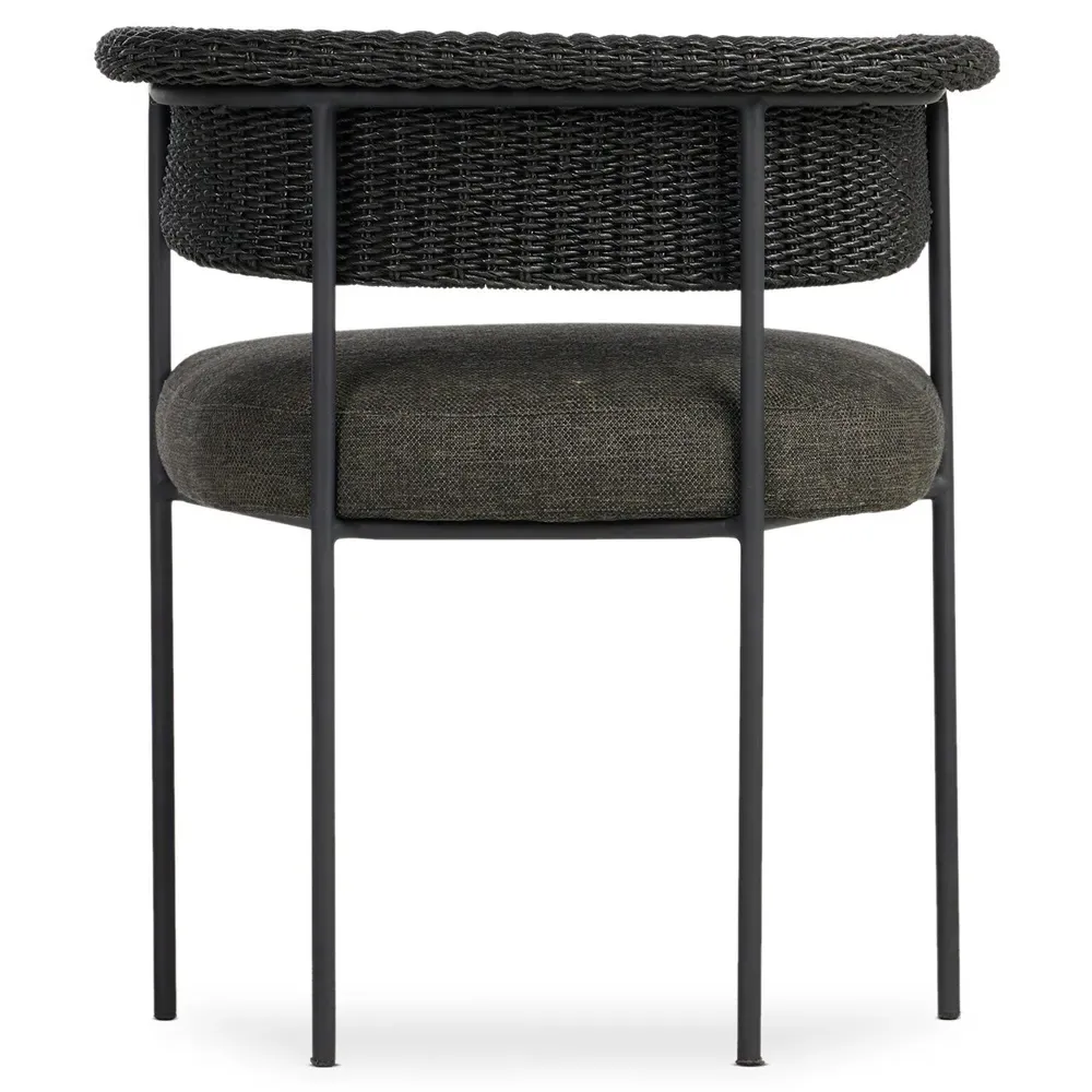 Penelope Woven Outdoor Dining Arm Chair - Black