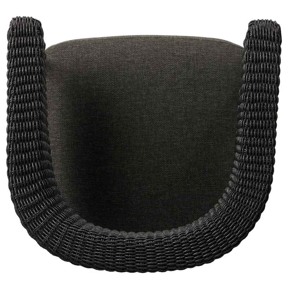 Penelope Woven Outdoor Dining Arm Chair - Black