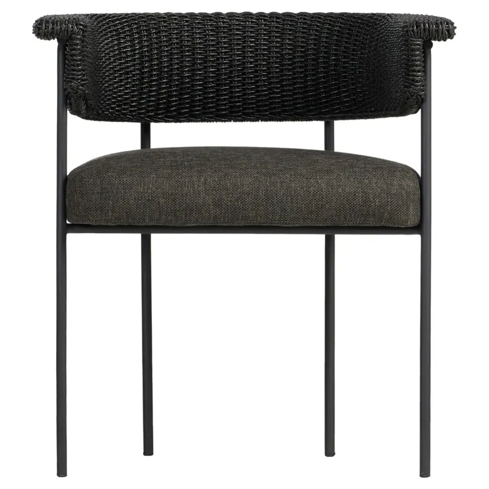 Penelope Woven Outdoor Dining Arm Chair - Black