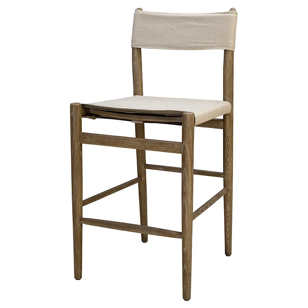 Penny Counter Stool - Cream, Oak