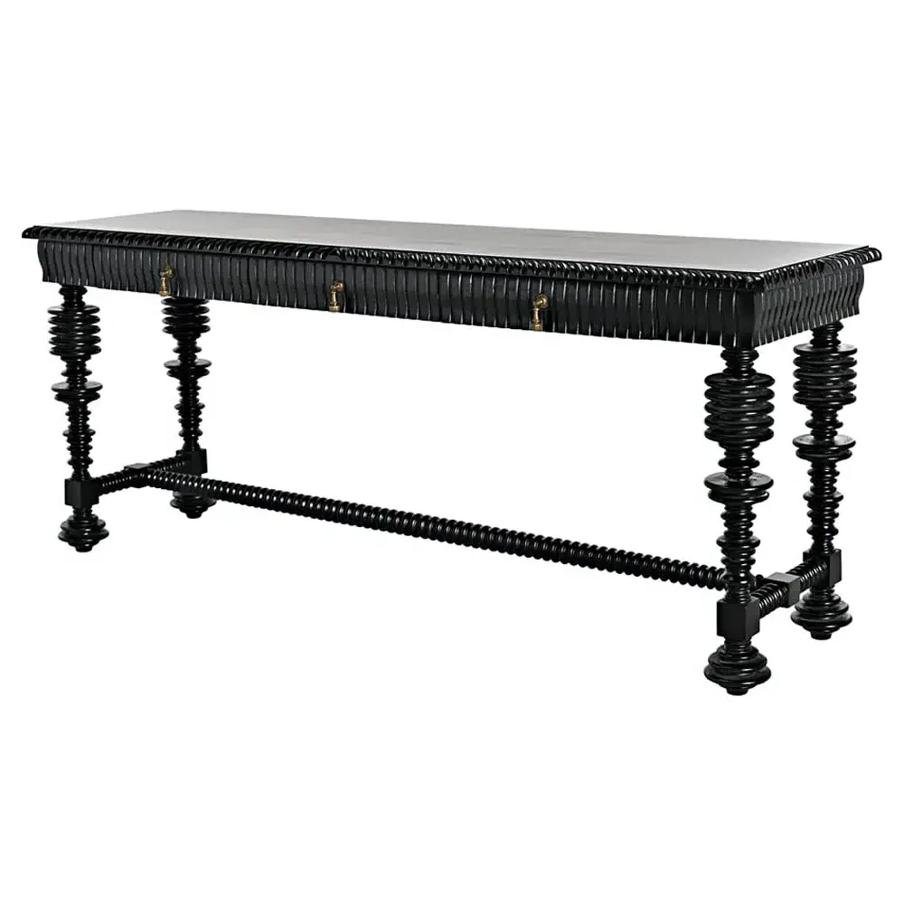 Percy Console Table - Black, Mahogany