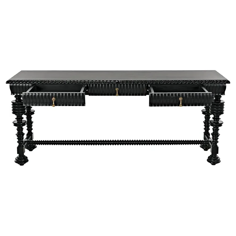 Percy Console Table - Black, Mahogany