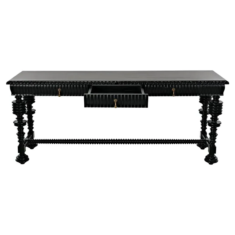 Percy Console Table - Black, Mahogany