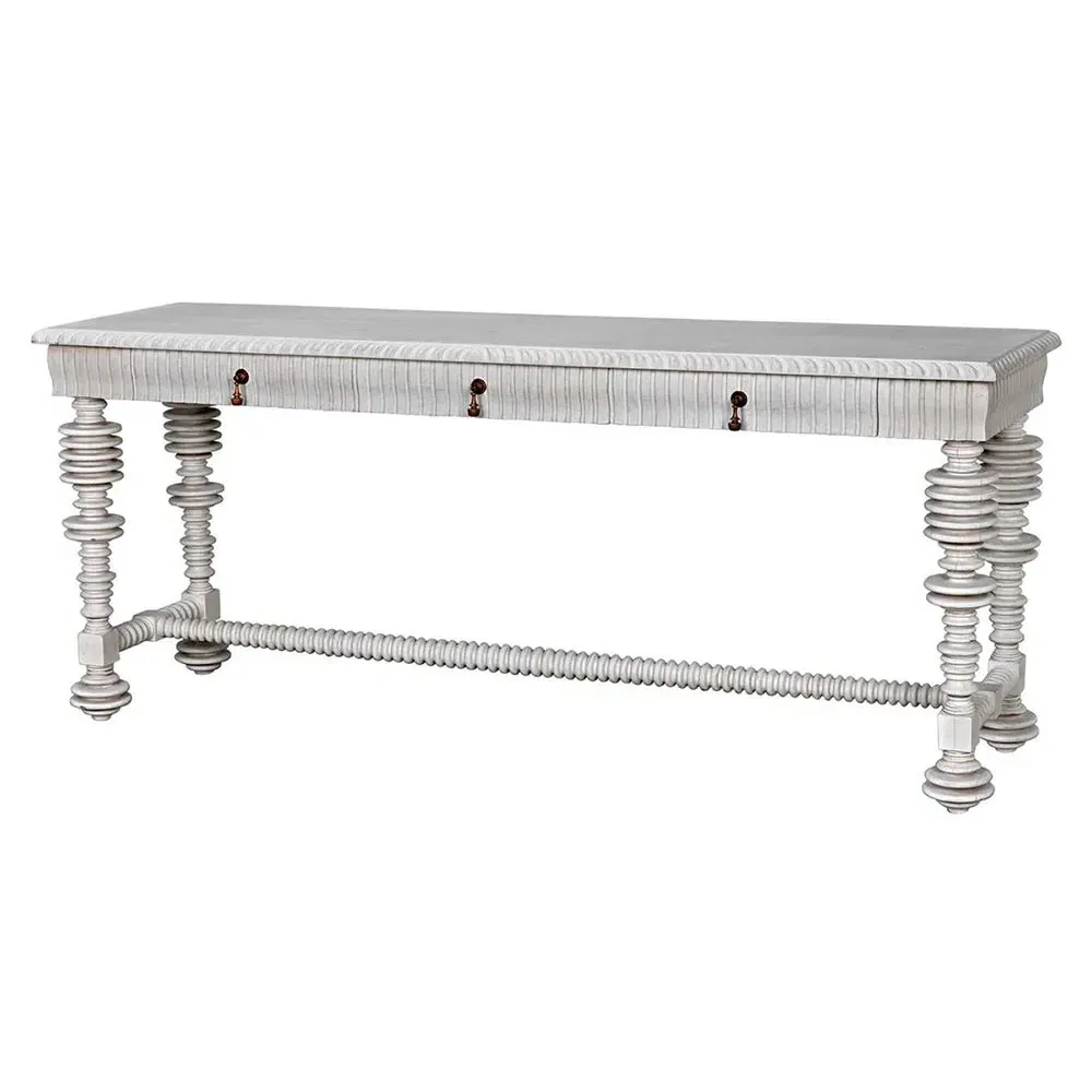 Percy Console Table - White, Mahogany