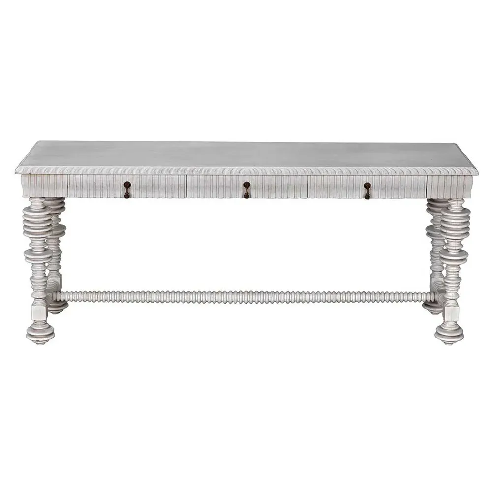 Percy Console Table - White, Mahogany