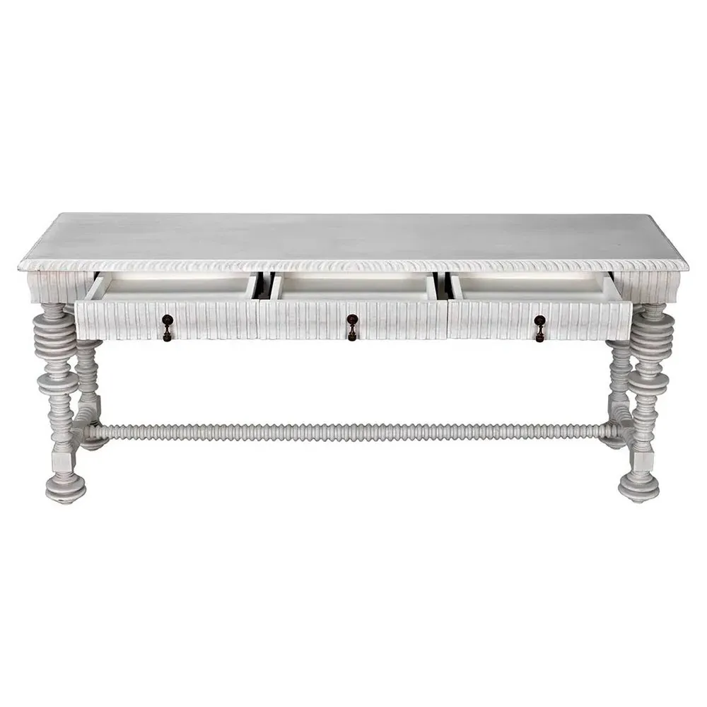 Percy Console Table - White, Mahogany
