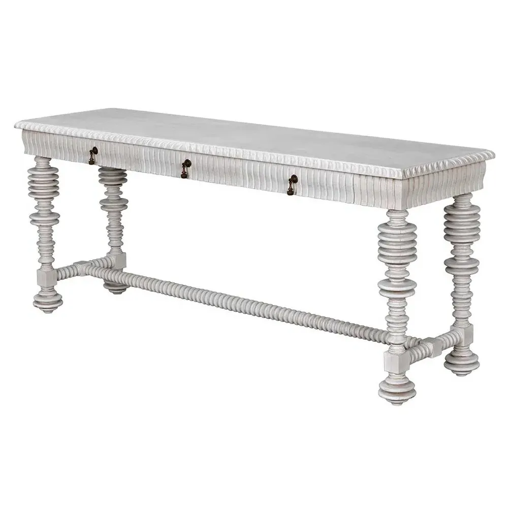 Percy Console Table - White, Mahogany