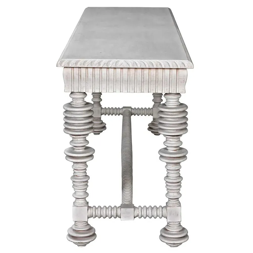 Percy Console Table - White, Mahogany
