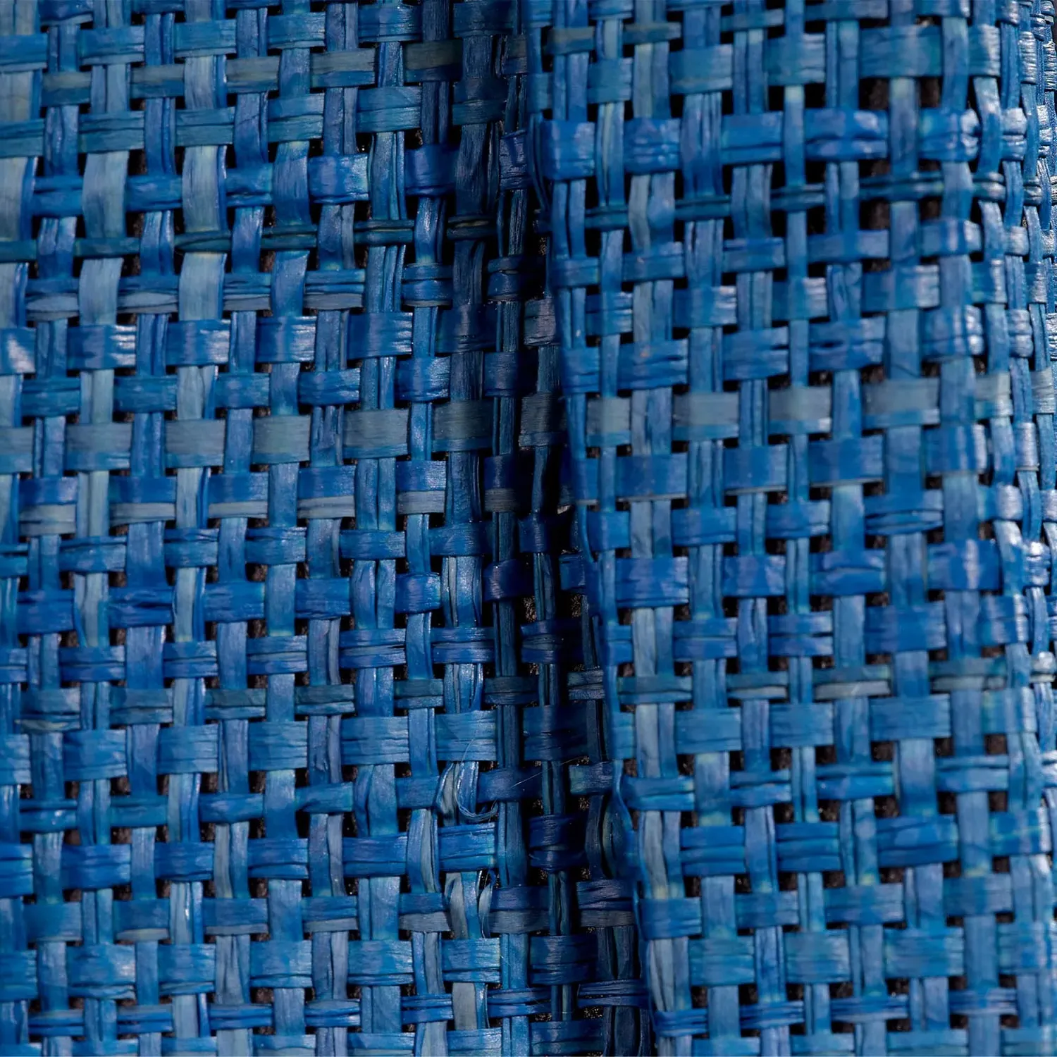 Percy Oval Wall Mirror - Blue, Raffia