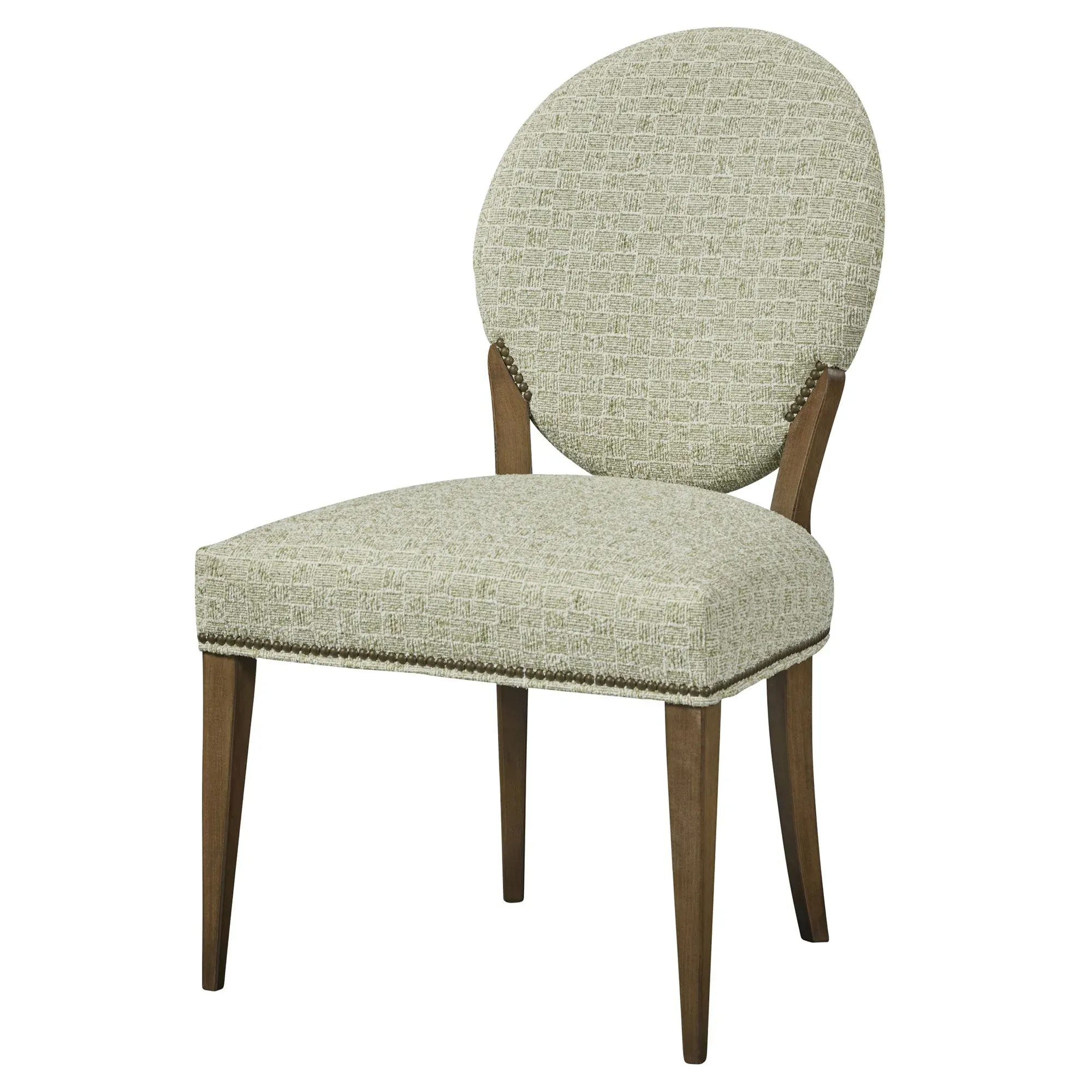 Peregrine King Louis Dining Chair - Green, Chenille