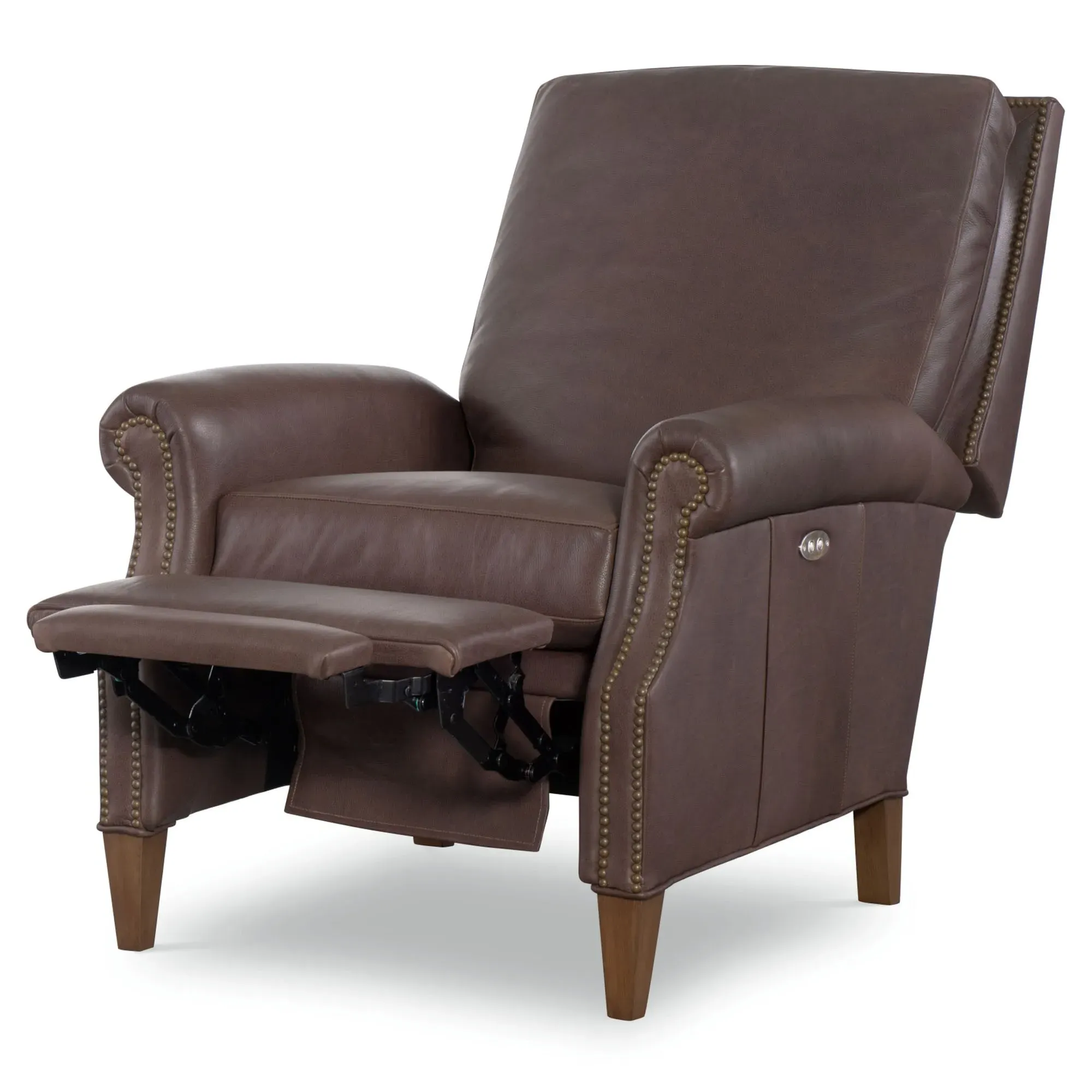 Peregrine Power Recliner Chair - Hickory Brown, Leather