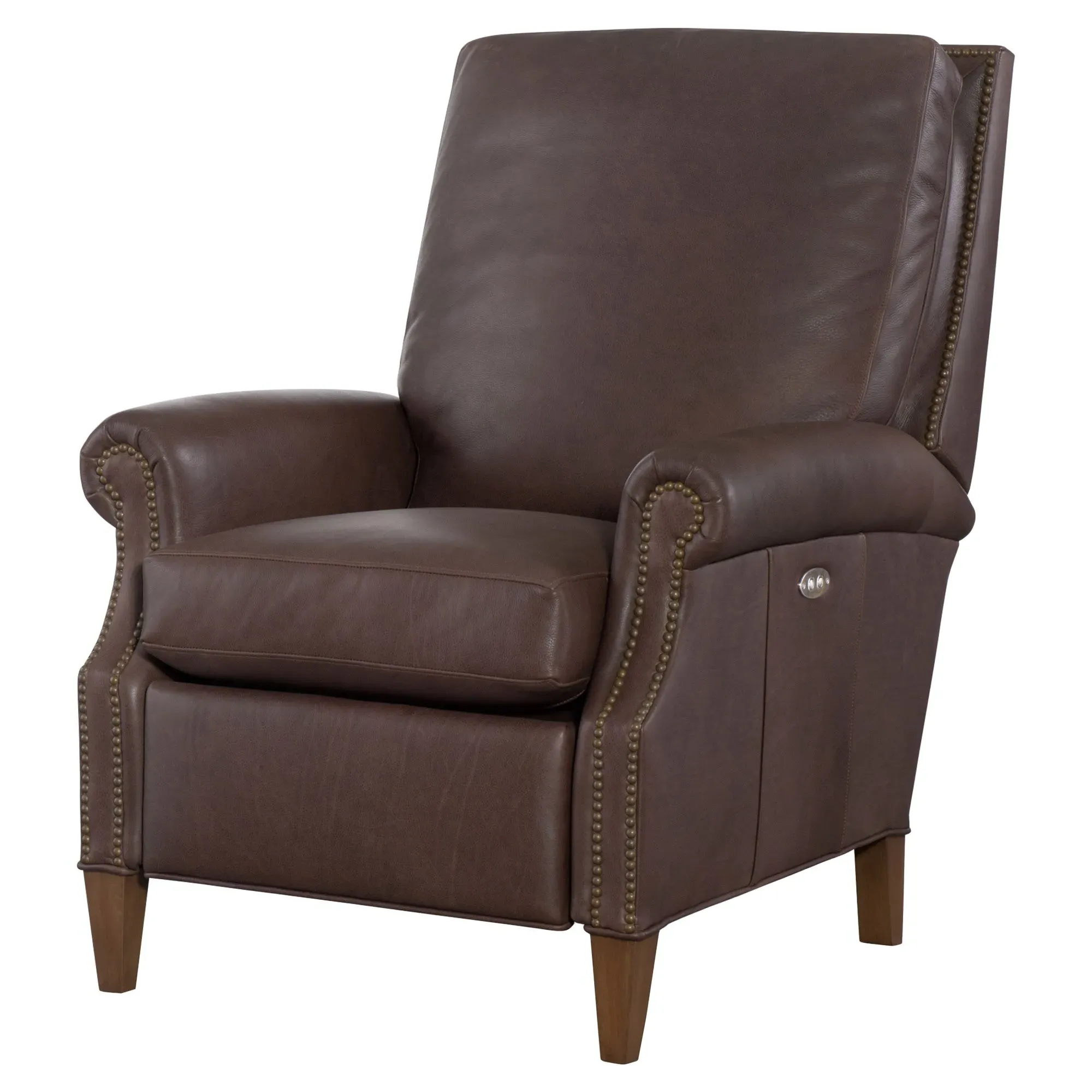 Peregrine Power Recliner Chair - Hickory Brown, Leather