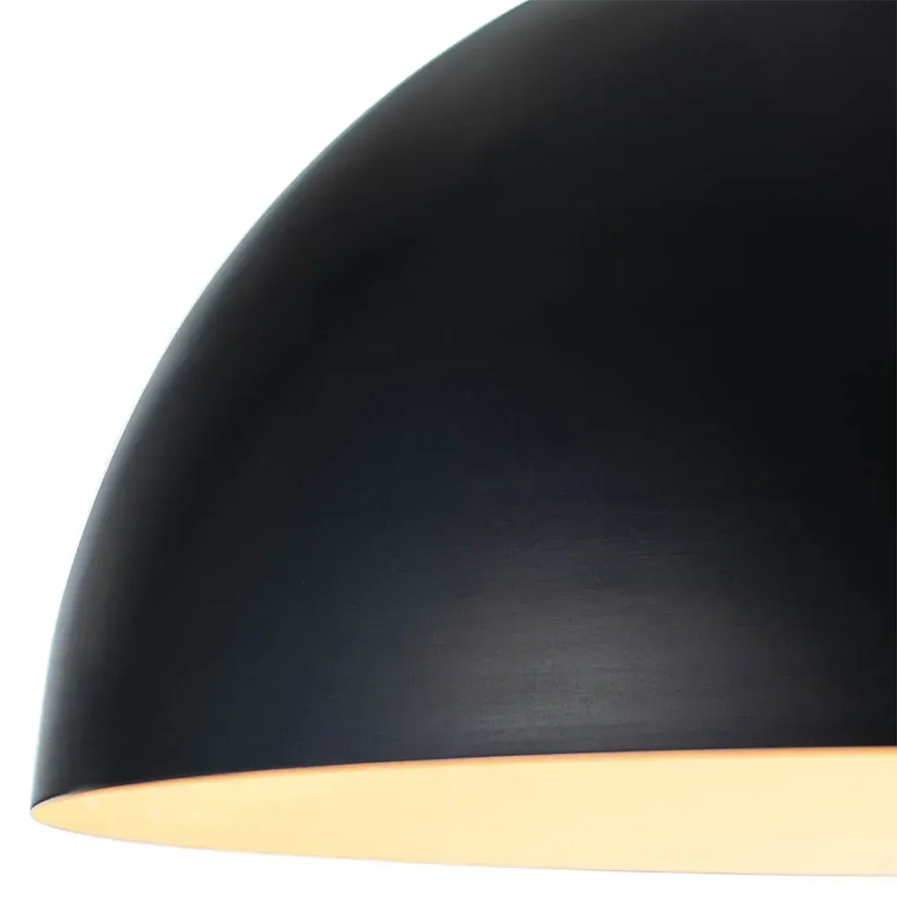 Peridot Large Round Outdoor Pendant - Black, Aluminum