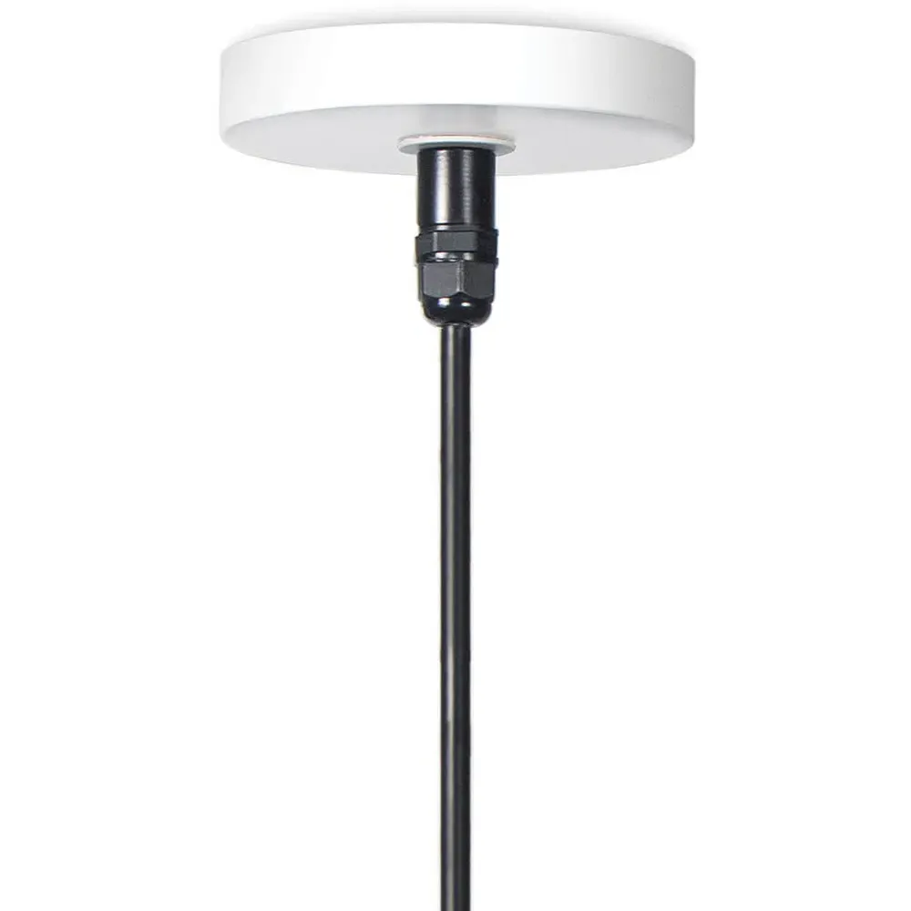 Peridot Large Round Outdoor Pendant - White, Aluminum