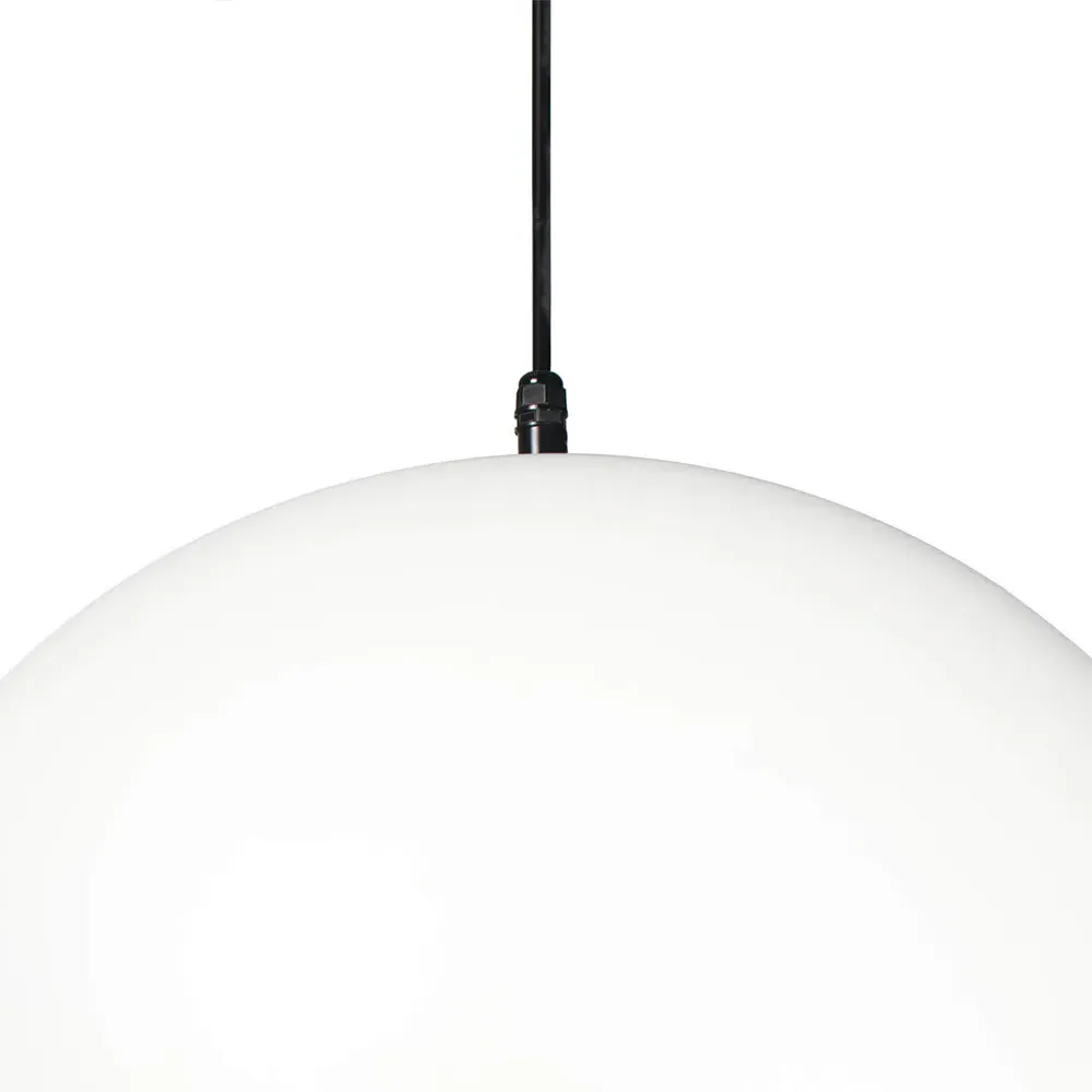 Peridot Large Round Outdoor Pendant - White, Aluminum