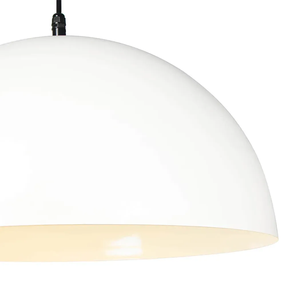 Peridot Large Round Outdoor Pendant - White, Aluminum