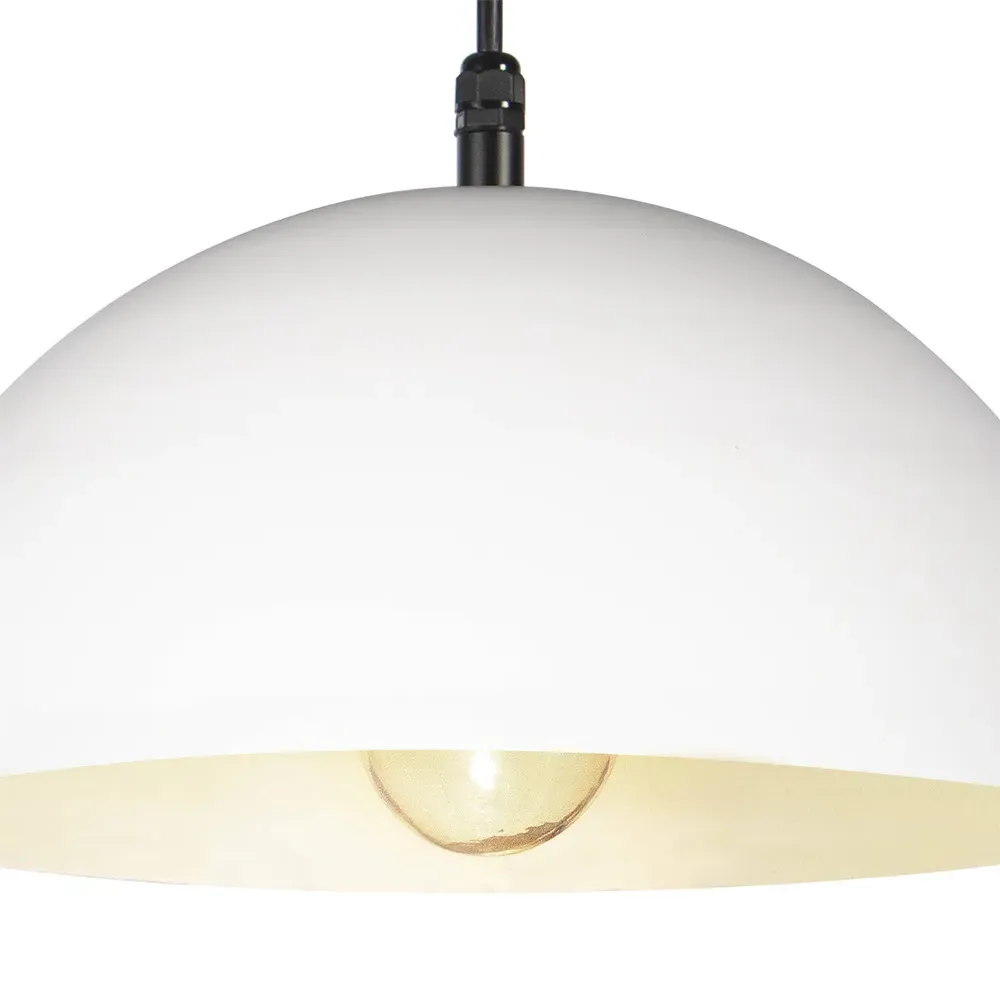 Peridot Small Round Outdoor Pendant - White, Aluminum