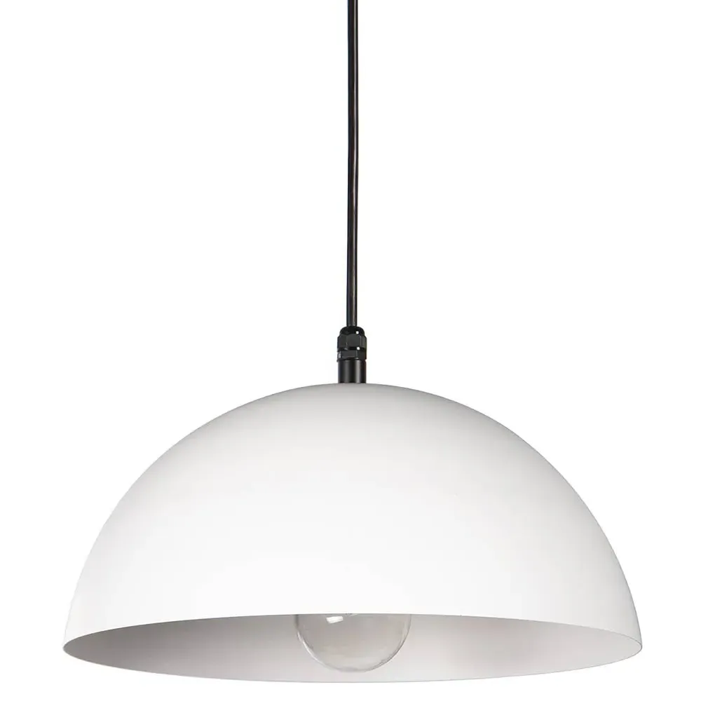 Peridot Small Round Outdoor Pendant - White, Aluminum image