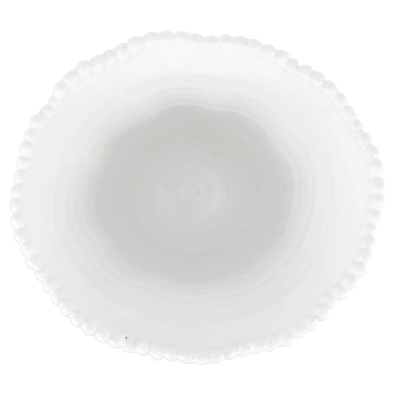 Perline Large Footed Cachepot - White, Terra Bianca