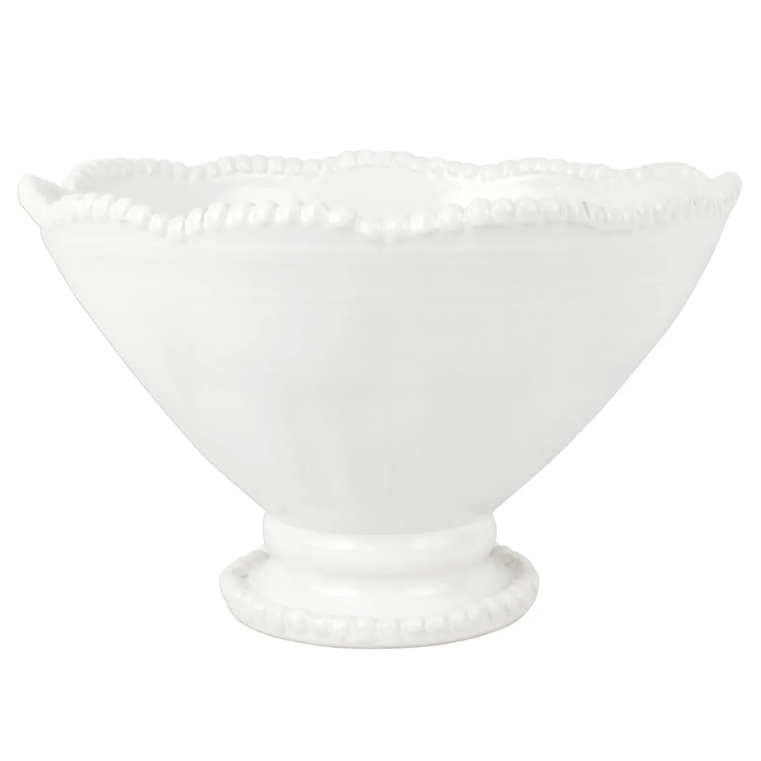 Perline Small Footed Cachepot - White, Terra Bianca image