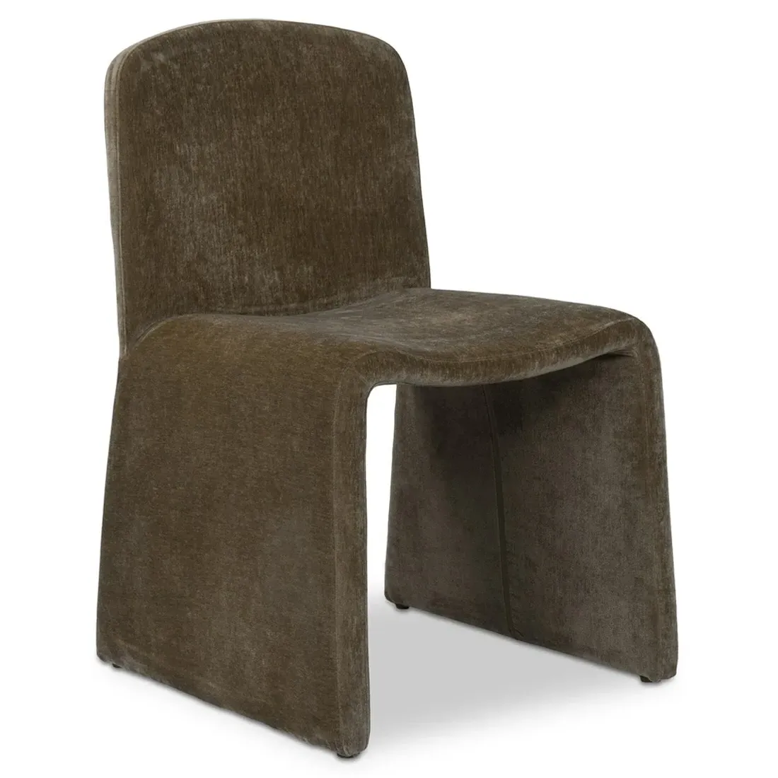Perry Dining Chair - Dark Green, Velvet