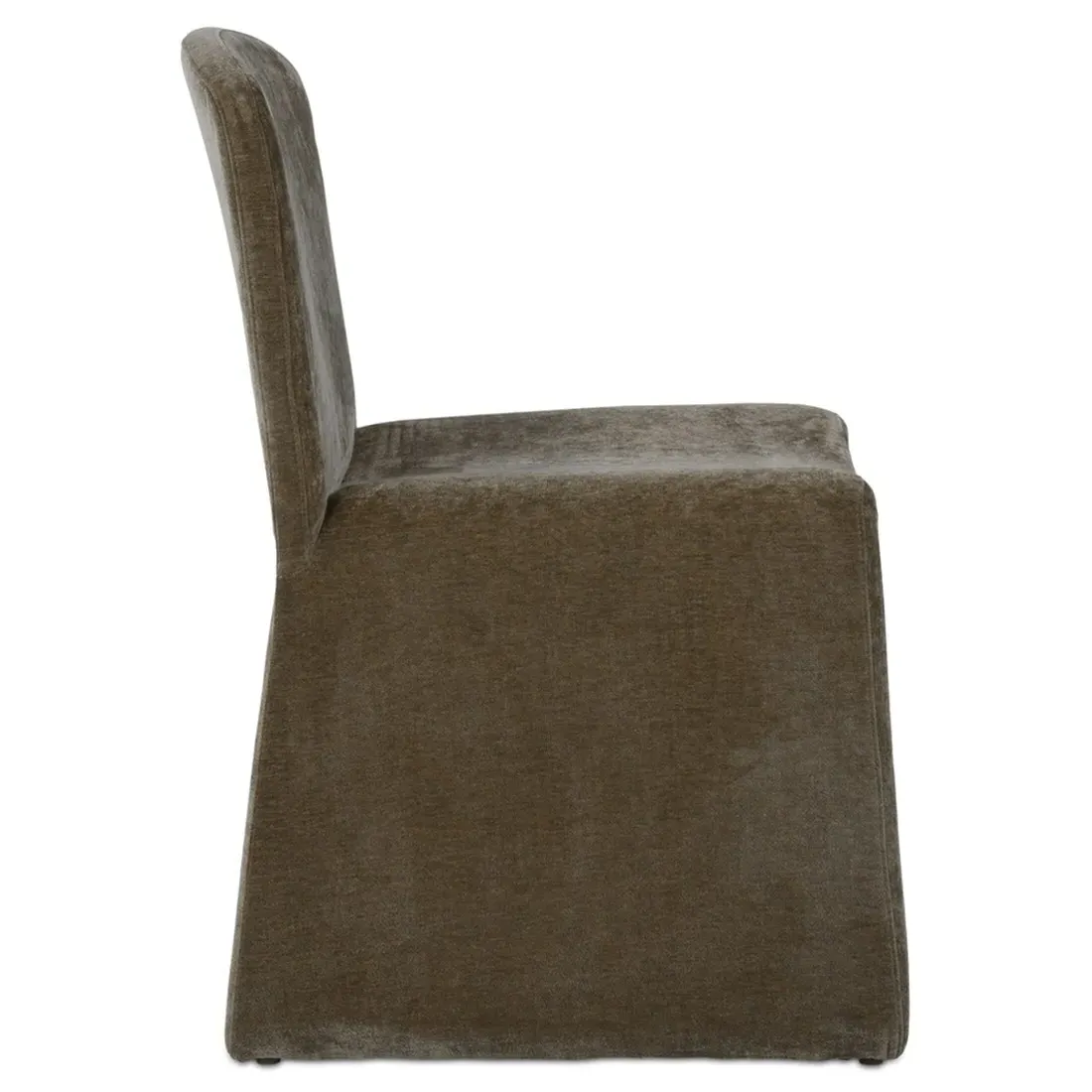 Perry Dining Chair - Dark Green, Velvet