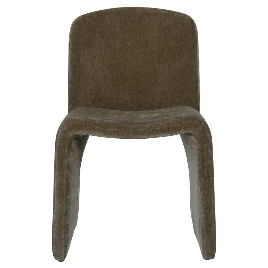Perry Dining Chair - Dark Green, Velvet