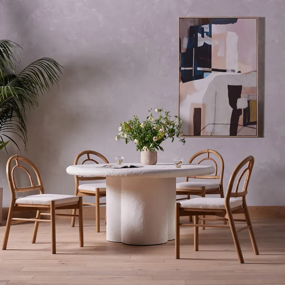 Perry Dining Side Chair - White, Oak