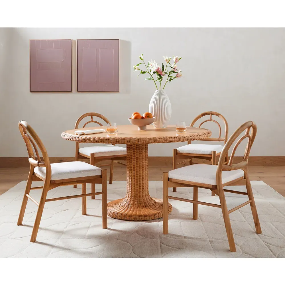 Perry Dining Side Chair - White, Oak