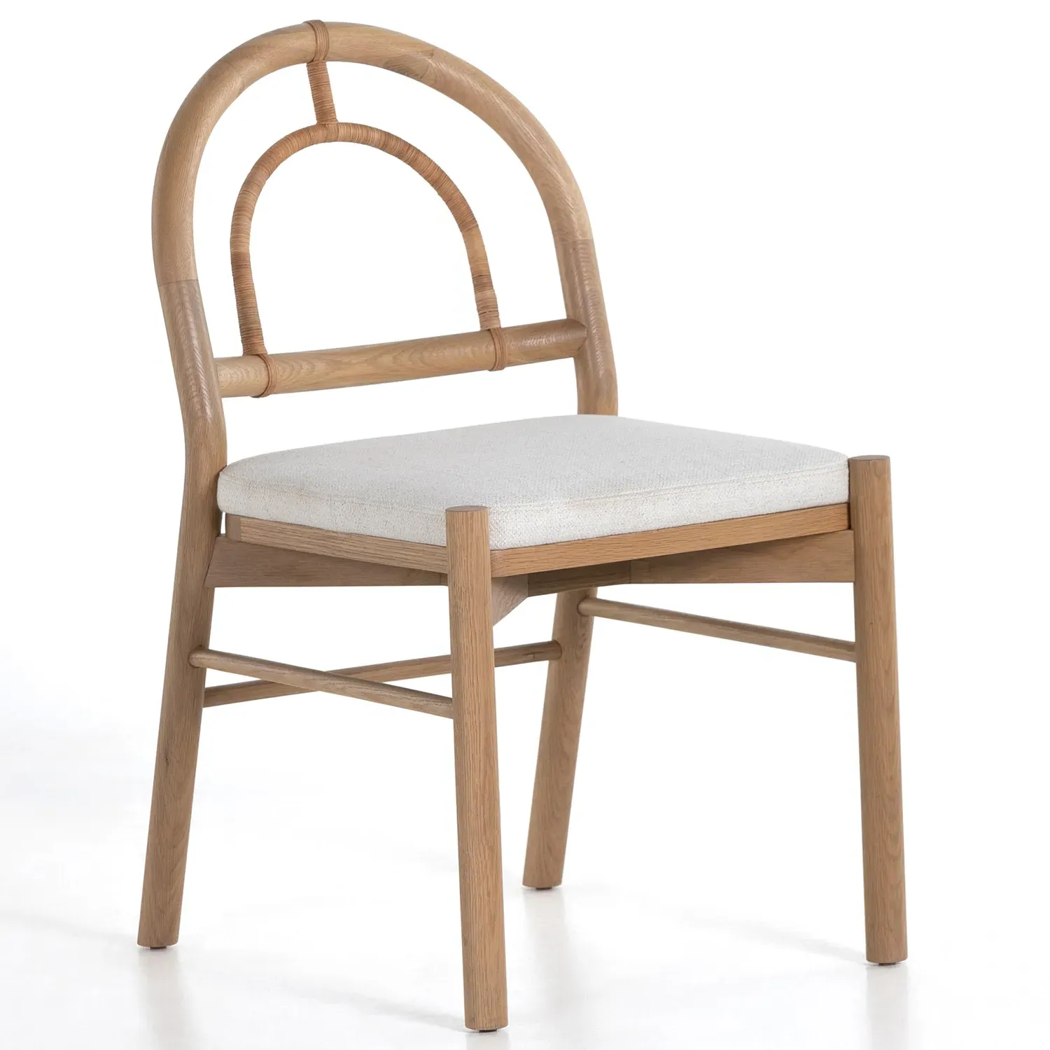 Perry Dining Side Chair - White, Oak