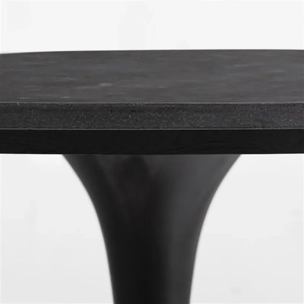 Perry Round Dining Table - Black, Bluestone