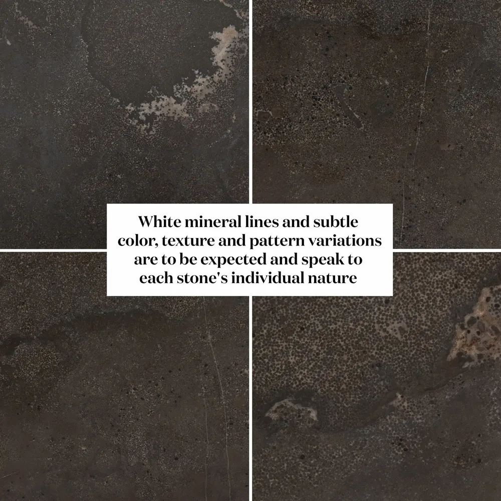 Perry Round Dining Table - Black, Bluestone