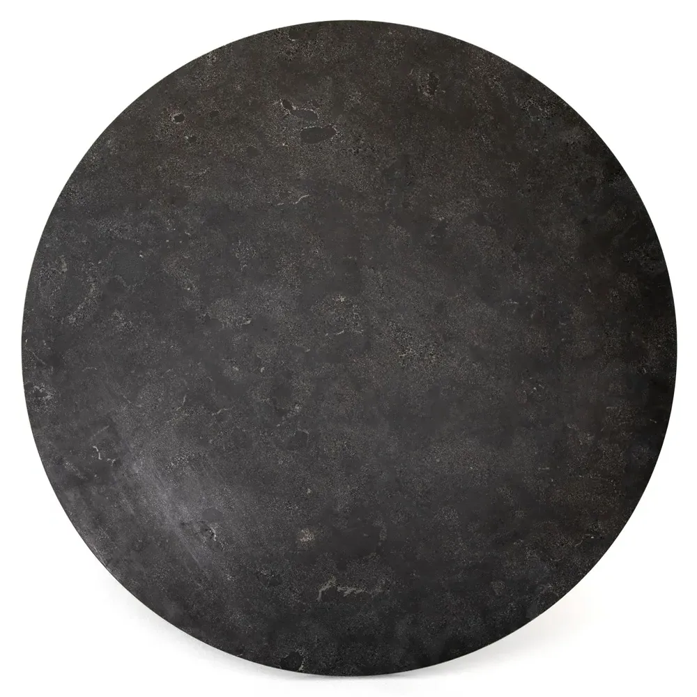 Perry Round Dining Table - Black, Bluestone