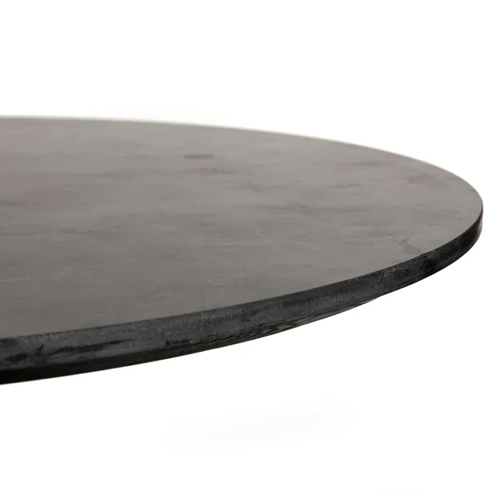 Perry Round Dining Table - Black, Bluestone
