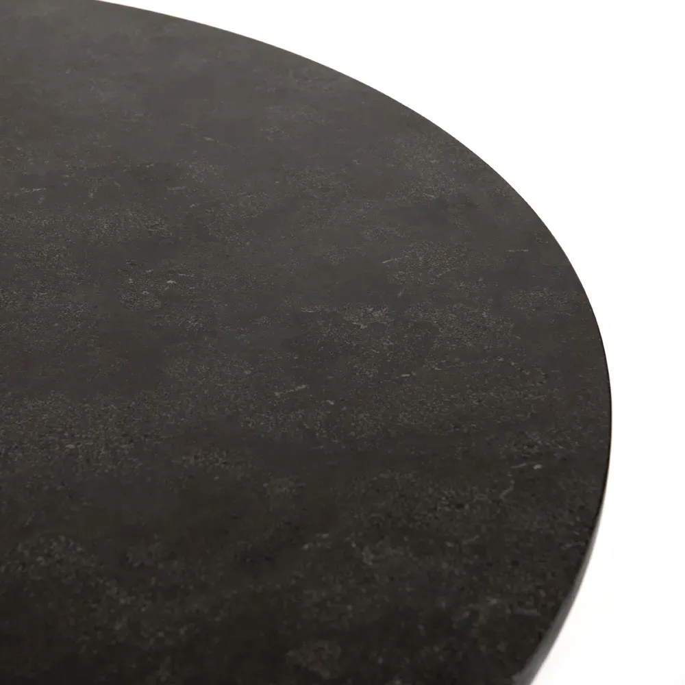 Perry Round Dining Table - Black, Bluestone