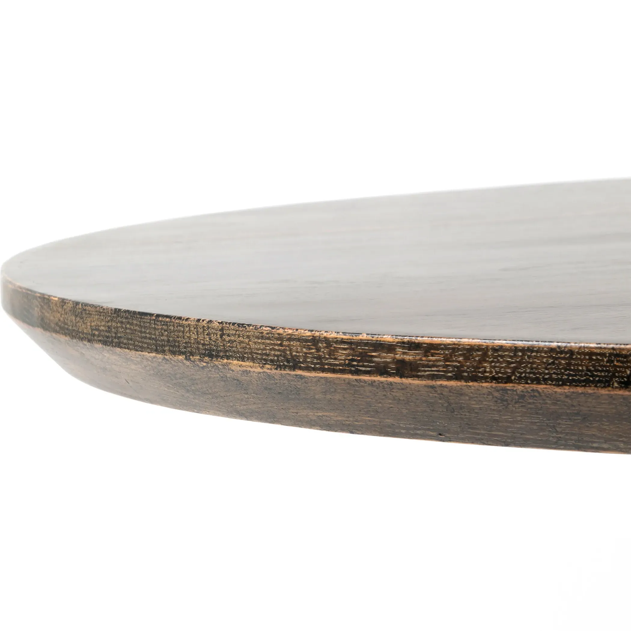 Perry Round Dining Table - Dark Oak, Iron