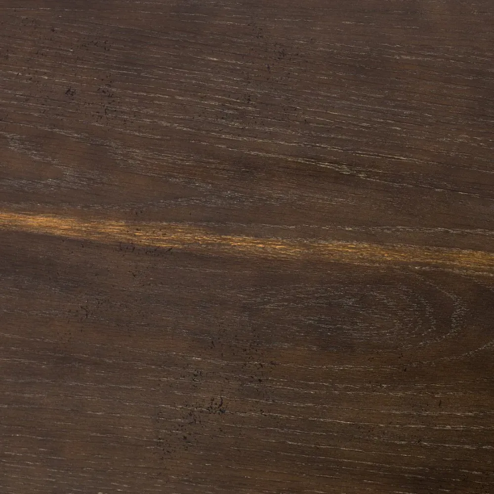 Perry Round Dining Table - Dark Oak, Iron