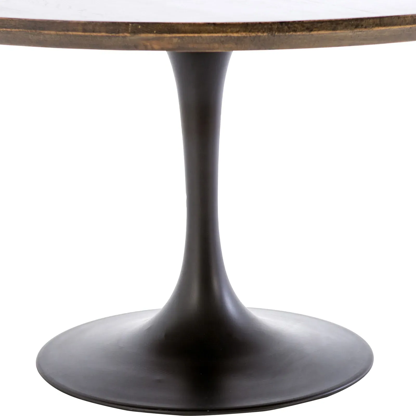 Perry Round Dining Table - Dark Oak, Iron