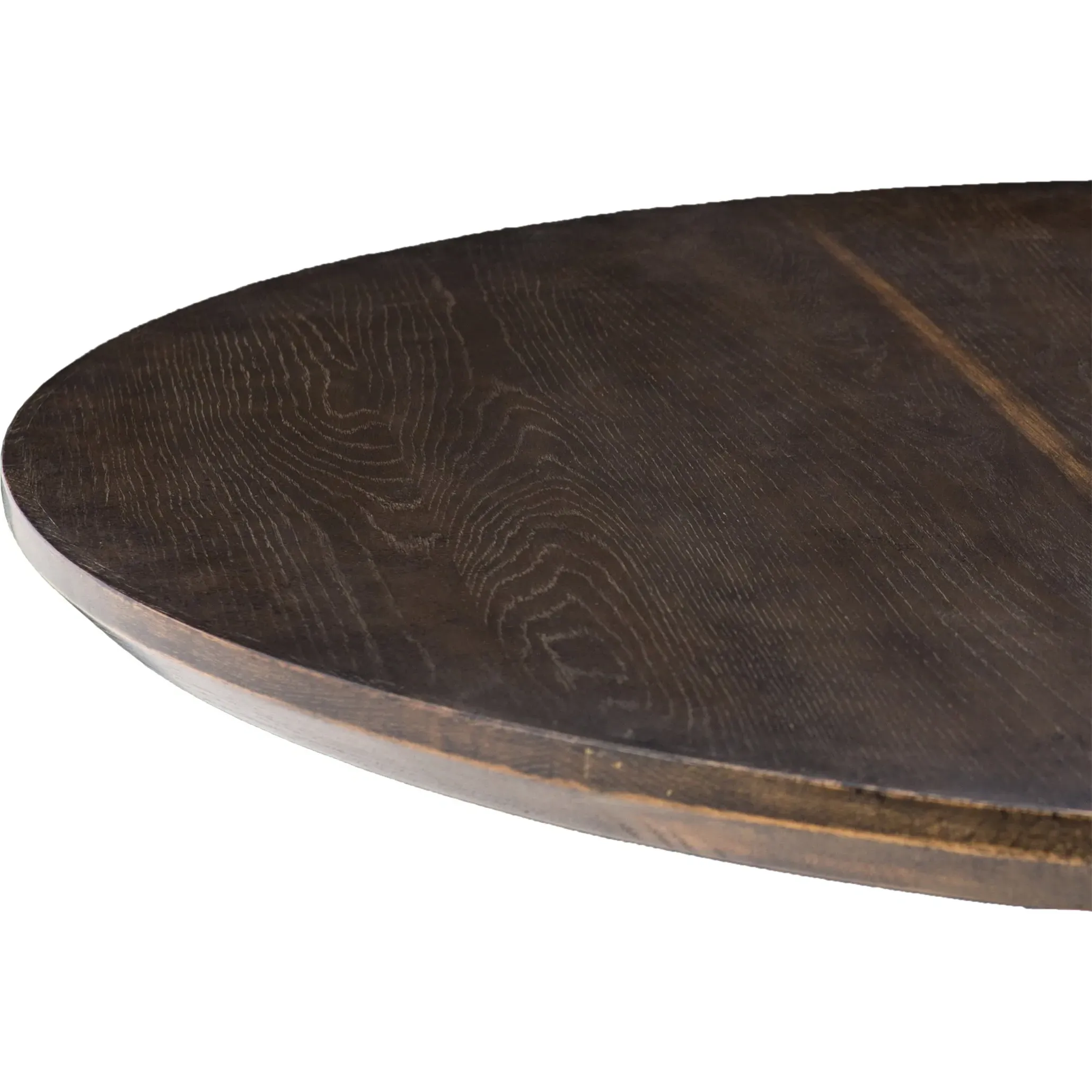 Perry Round Dining Table - Dark Oak, Iron