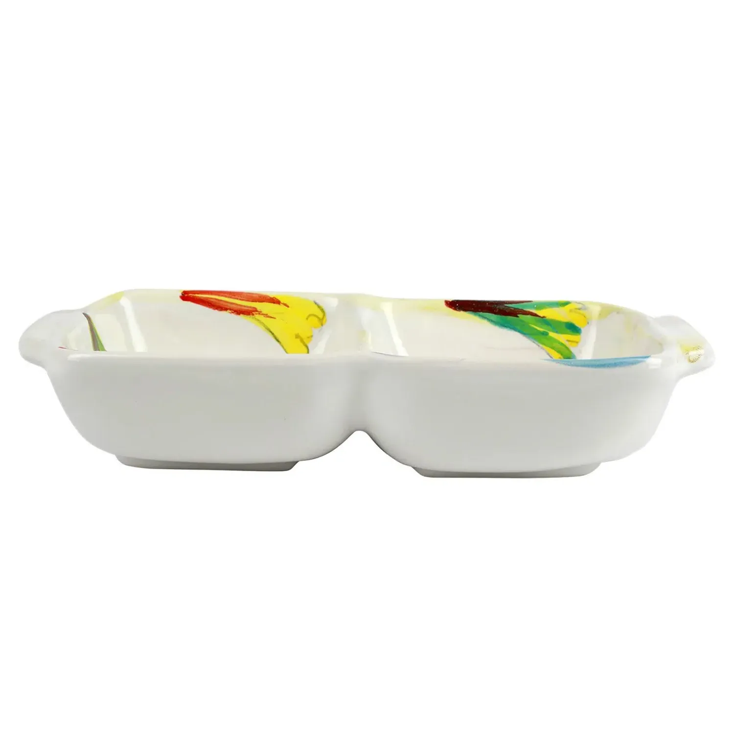 Pesci Colorati 2-Part Serving Platter - White, Ceramic