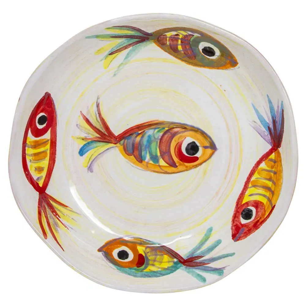 Pesci Colorati Pasta Bowl - White, Ceramic