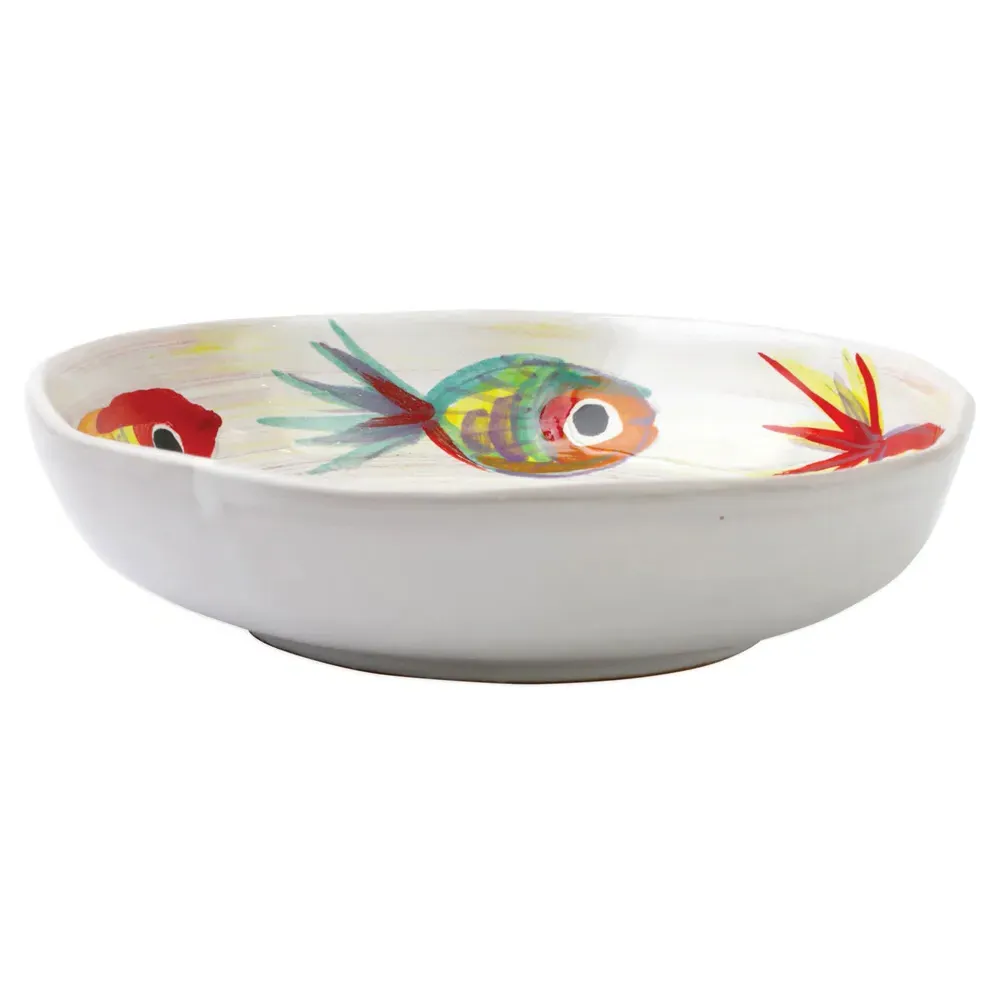 Pesci Colorati Pasta Bowl - White, Ceramic image