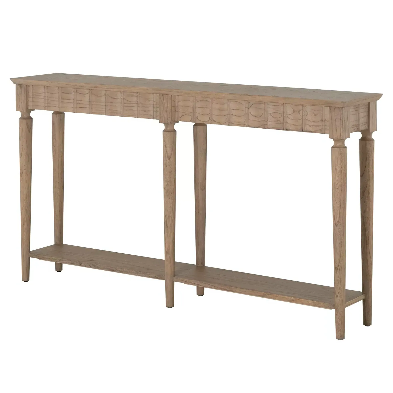 Peterson Rectangular Console Table - Natural Brown, Mindi Wood