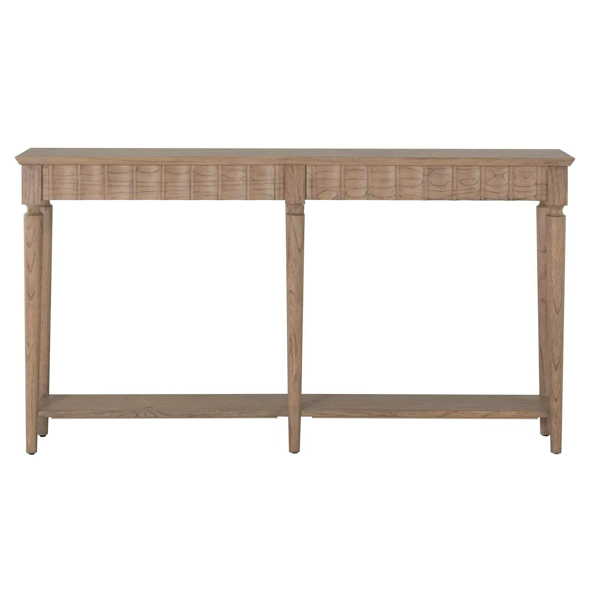 Peterson Rectangular Console Table - Natural Brown, Mindi Wood