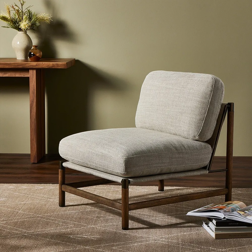 Phei Occasional Chair - Beige, Parawood