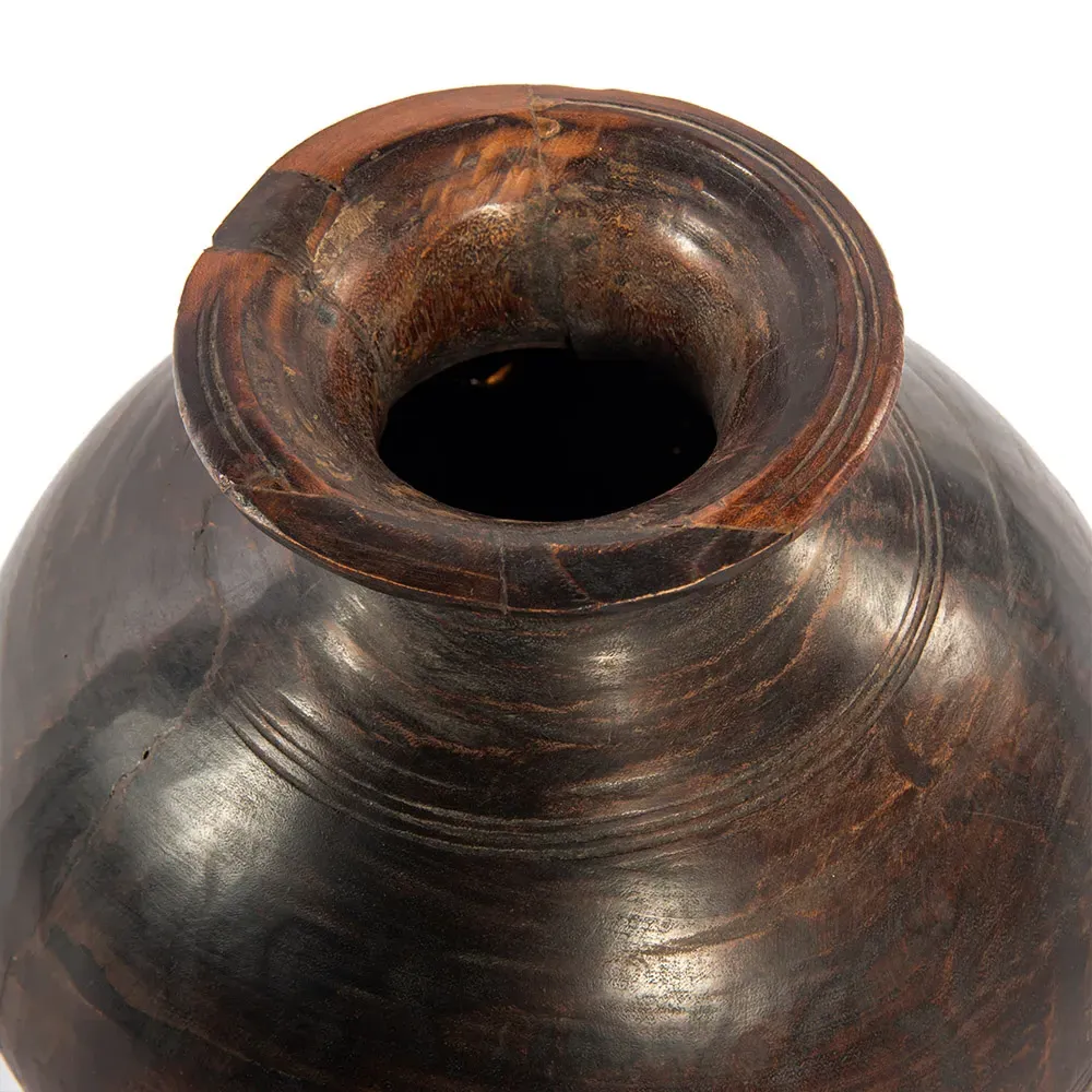 Phil Decorative Table Vase - Brown, Wood