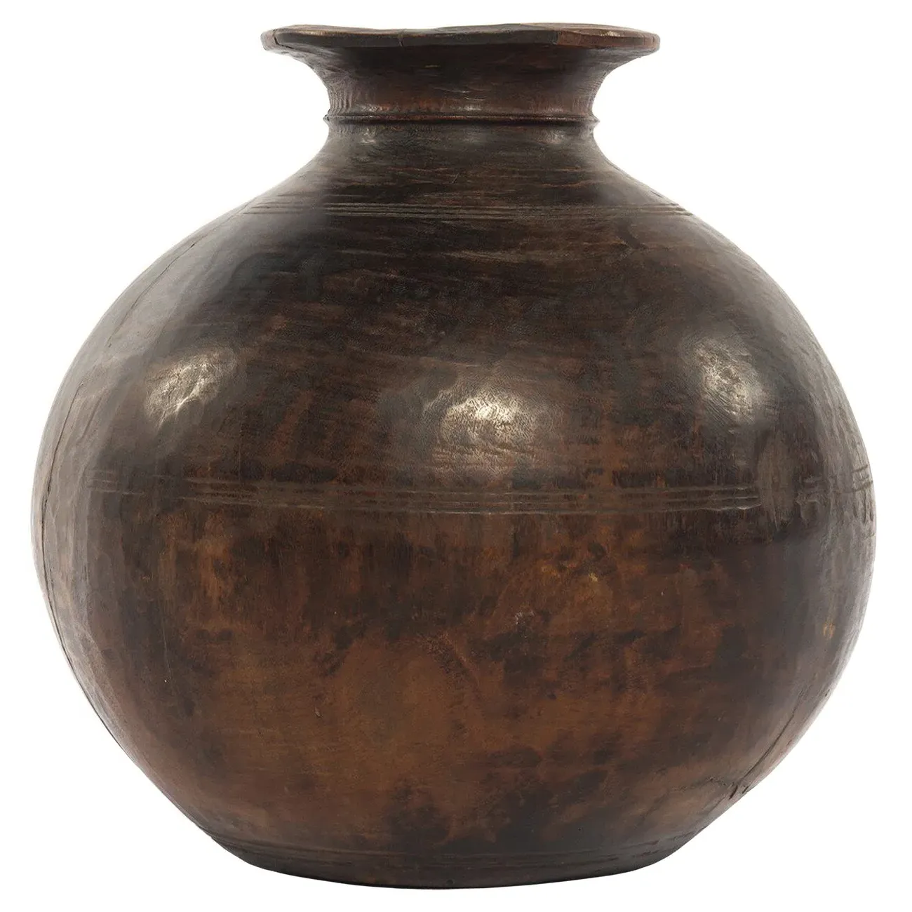 Phil Decorative Table Vase - Brown, Wood