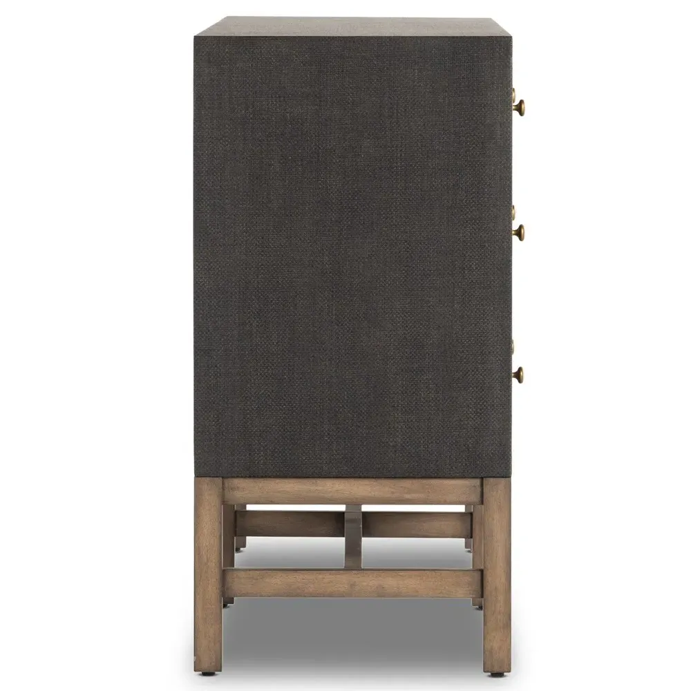 Philip Double Dresser - Black, Mahogany