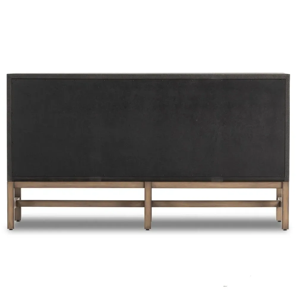 Philip Double Dresser - Black, Mahogany