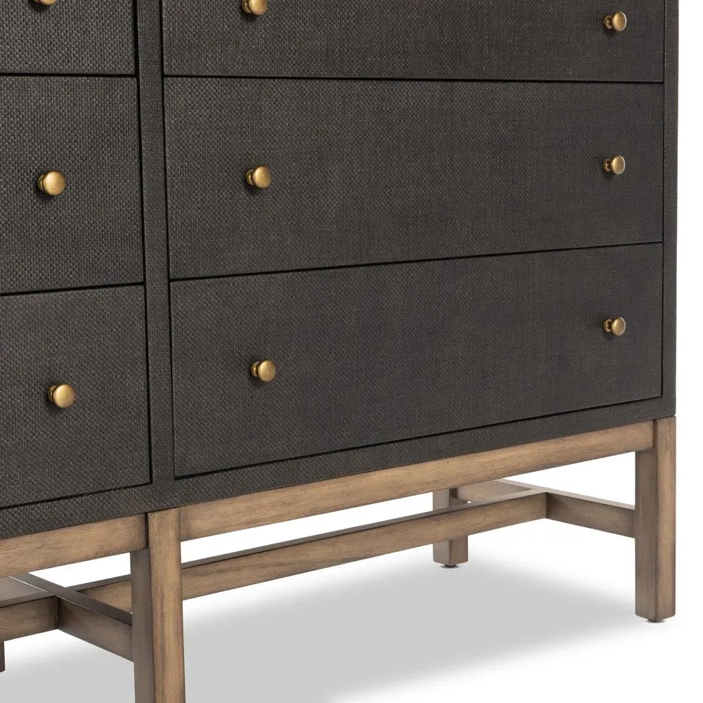 Philip Double Dresser - Black, Mahogany